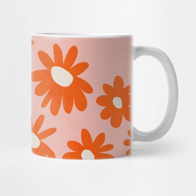 orange retro floral by edmproject